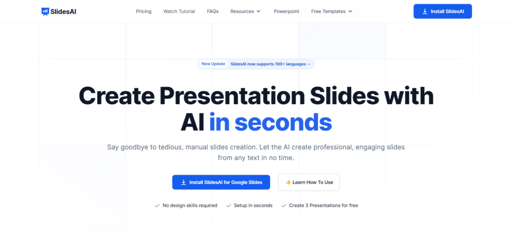 Create Presentation Slides With Ai In Seconds With Slidesai Www.slidesai.io